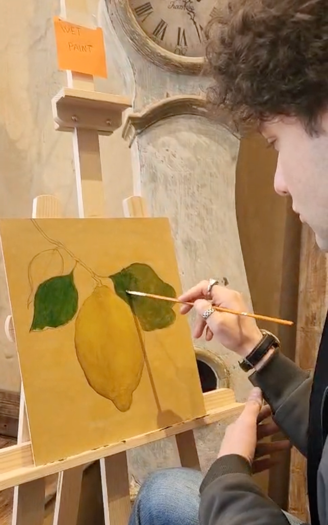 Paint A Lemon, with artist Gianmarco. Art and Paint night at Seraphim