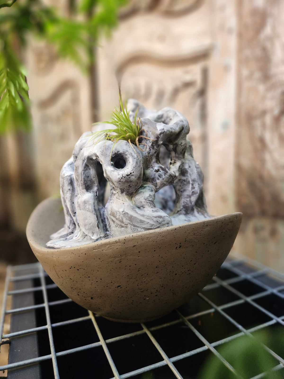 Lava Gray Ceramic Zen Fountain