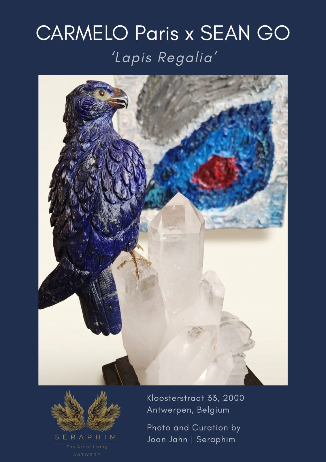 Lapis Regalia Crystal Bird Sculpture